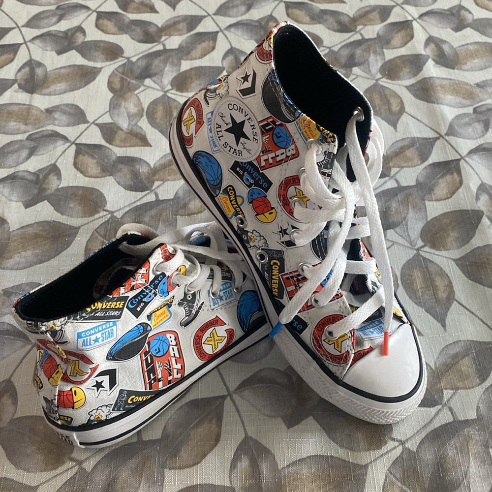 Colorful High-Top Sneakers - Picture 2 of 9